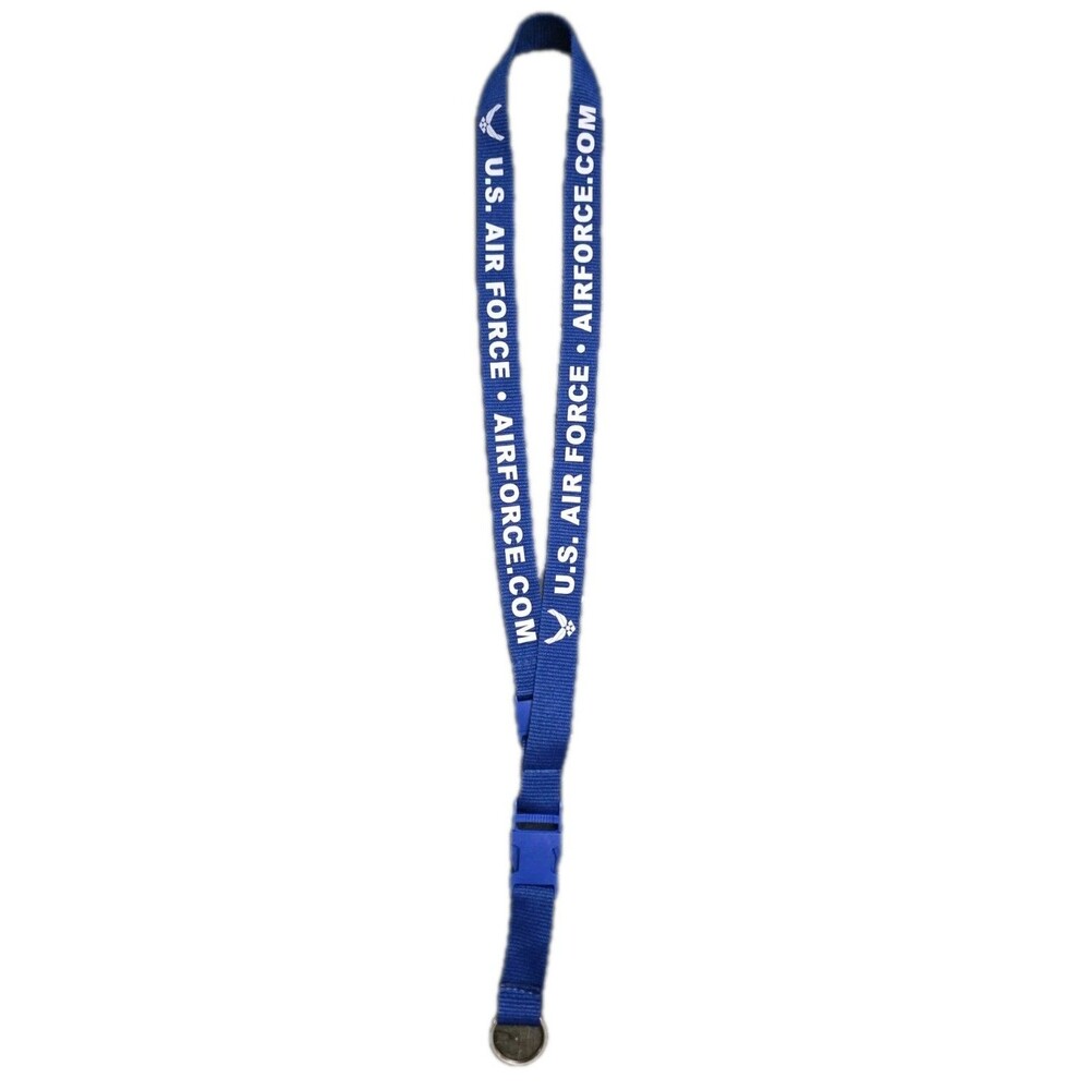 US Air Force Lanyard Blue & White Detachable Design USA USAF Military Keychain